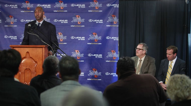 Danny Manning is introduced as Tulsa's next coach